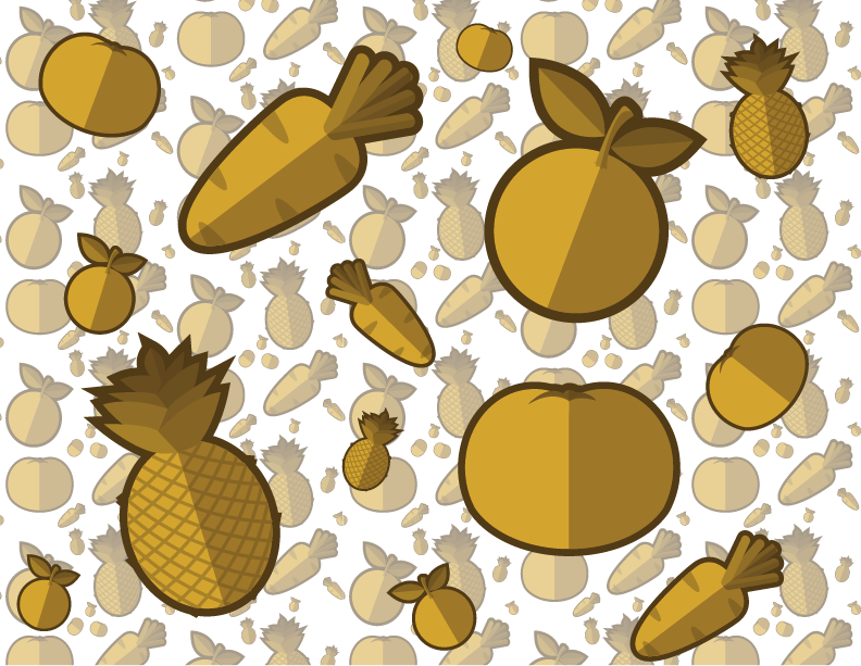 Patrón De Frutas - Pineapple (792x613), Png Download
