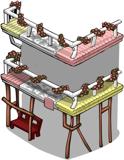Inn Upgrade Tin Balcony-icon - Cartoon (325x475), Png Download