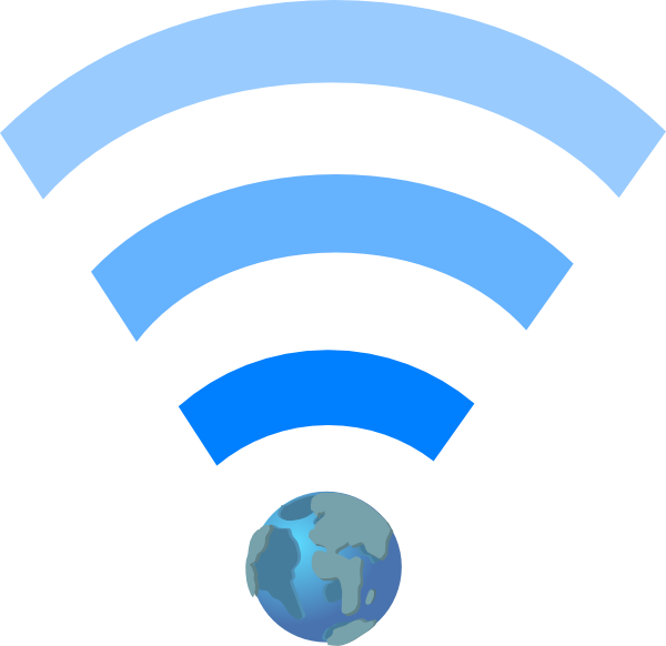 Symbol With Earth Clip Art At Clker - Wifi Symbol Clipart (600x582), Png Download