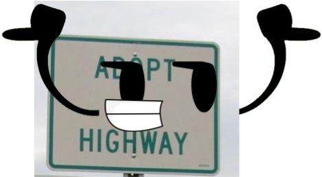 Adopt A Highway - Warning Divided Highway Magnet (492x280), Png Download