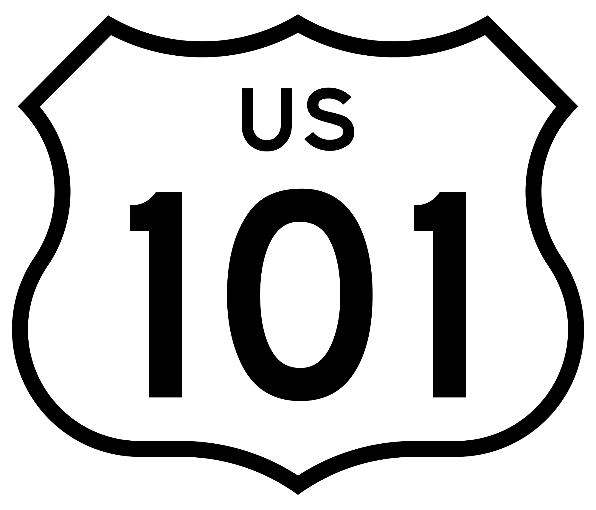 Download Shield Svg Highway U S Route 101 In California Full Size Png Image Pngkit
