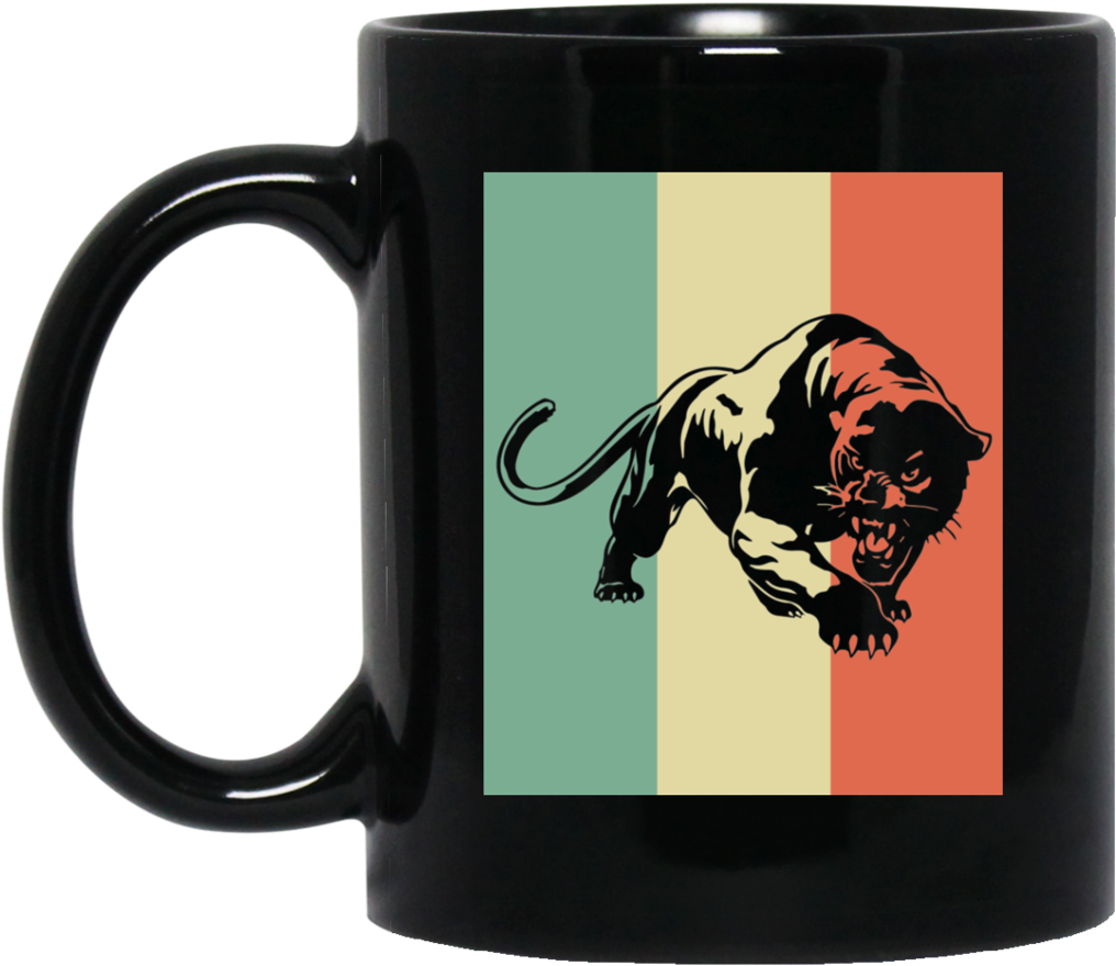 Panther Animal Vinyl Wall Art (black) (1024x1024), Png Download