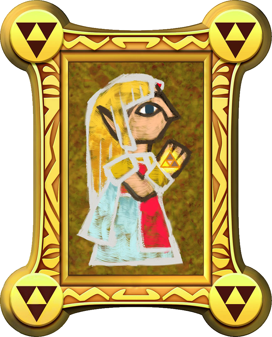 Princess Zelda Painting (867x1073), Png Download