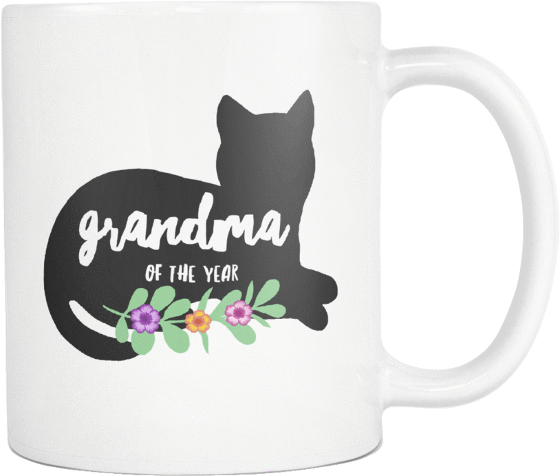 Grandma Of The Year Silhouette Mug - Mug (900x900), Png Download