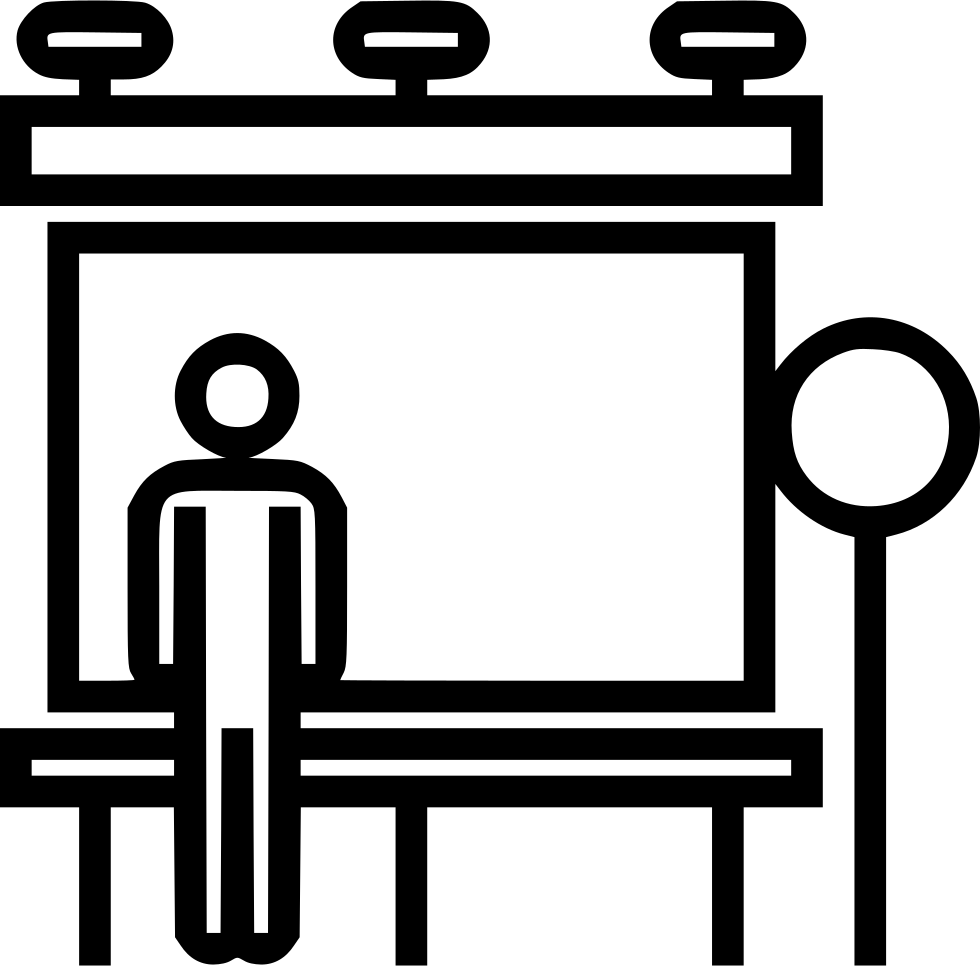 Bus Stop - - Icono De Parada De Bus (980x966), Png Download