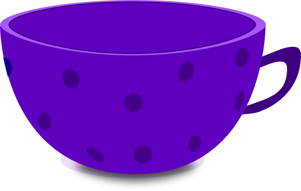 Coffee Mug Silhouette - Huge Purple Tea Cup (600x381), Png Download