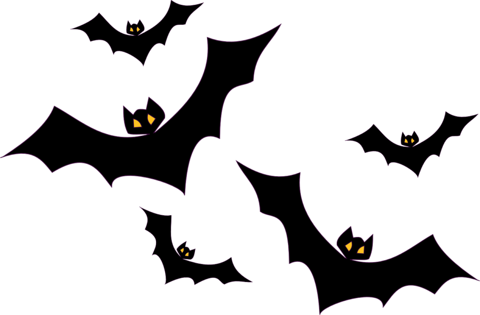 Creepy Clipart Bat - Bat Clipart (972x638), Png Download
