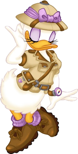 Safari Animals Clipart Lion Giraffe Monkey Elephant - Daisy Duck Safari (500x500), Png Download