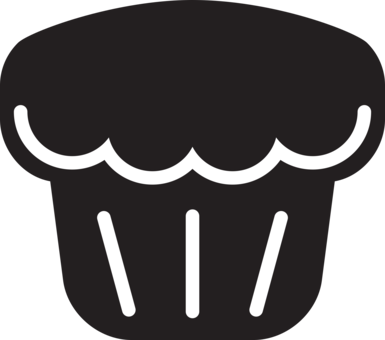 English Muffin Cupcake Computer Icons Silhouette - Cafepress Muffin Throw Pillow (385x340), Png Download