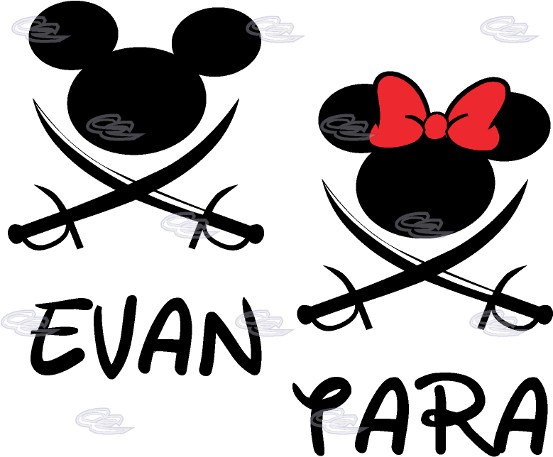 Pirate Matching Couple Shirts With Names Disney Mickey - Can Dream It You Can (812x697), Png Download