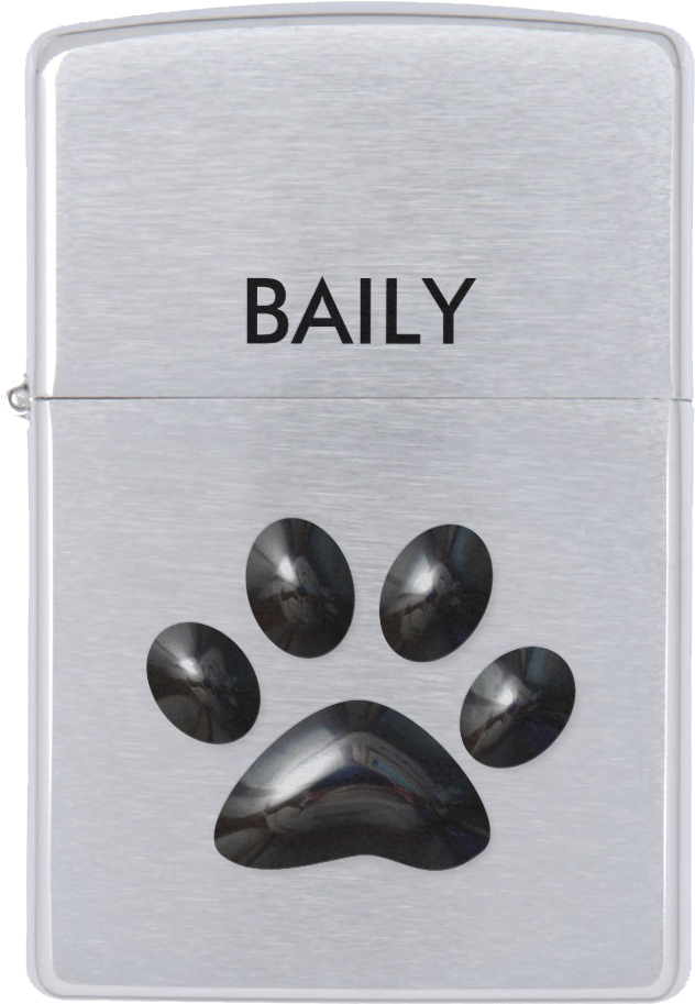 Black Paw Print Monogrammed Zippo Lighter - Pliers (1106x1106), Png Download