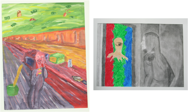 "sale Scream" , "eye Of The Net" (right) - Modern Art (654x392), Png Download