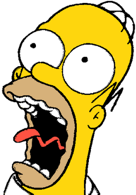 But She Kept Screaming - Homer Screaming Transparent (313x400), Png Download