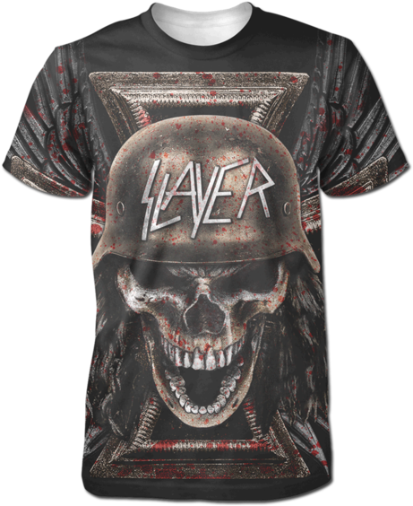 Wehrmacht Scream Tee - Slayer Patch Wehrmacht Skull Band Logo Cut Out Official (600x600), Png Download