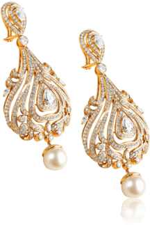 Luxury Diamond Earrings Designs By Zoya - Tanishq Zoya (400x400), Png Download