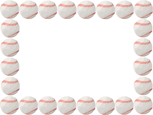 Small - Baseball Border Vector Free (600x449), Png Download