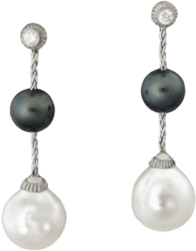 Free Png Diamond Earrings Png Images Transparent - Pearl Earrings (480x480), Png Download