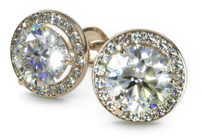 Handmade Diamond Pavé Halo Frame - Diamond (658x400), Png Download