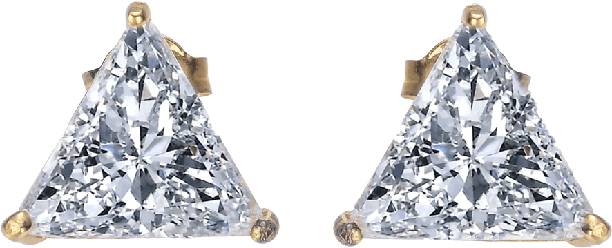 5.00 Carat Trillion Cut Cz Loose Stones (1104x1104), Png Download