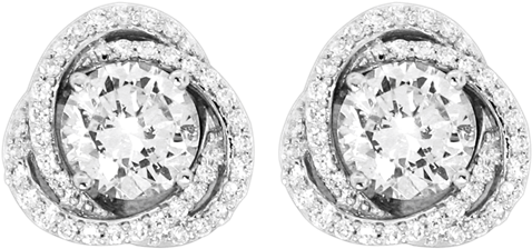 Dazzle Her This Holiday Season With Diamond Earrings - Earrings (500x500), Png Download