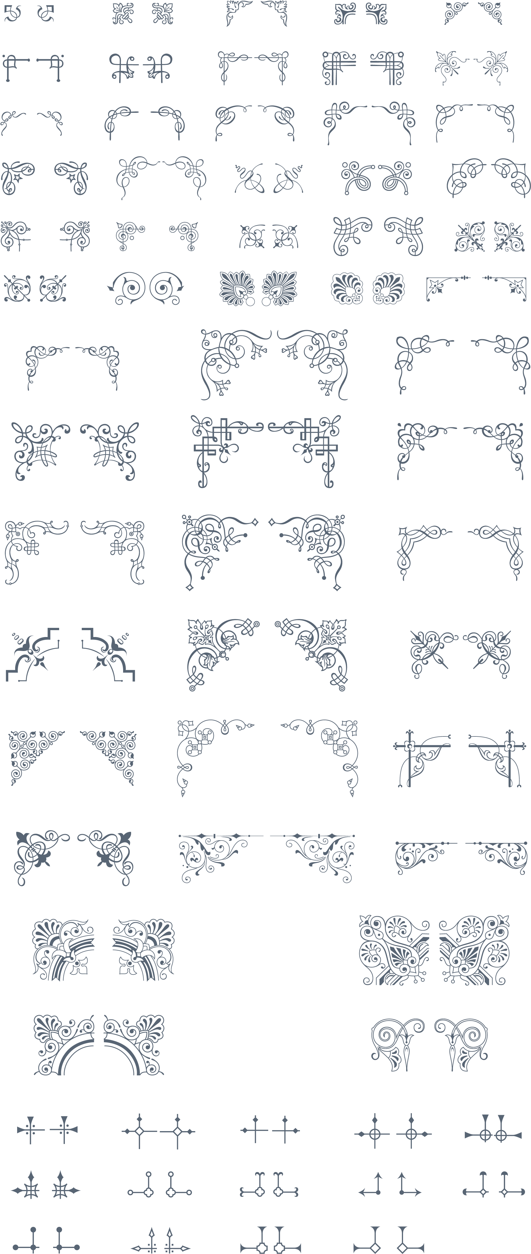 Banner Freeuse Library Essential Pack Ornaments Decorative - Calligraphy (1920x4440), Png Download