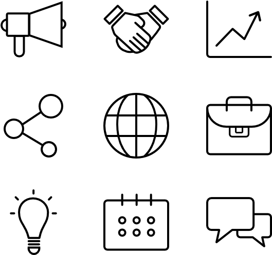 Business Icon Set - Line Of Business Icon (600x564), Png Download
