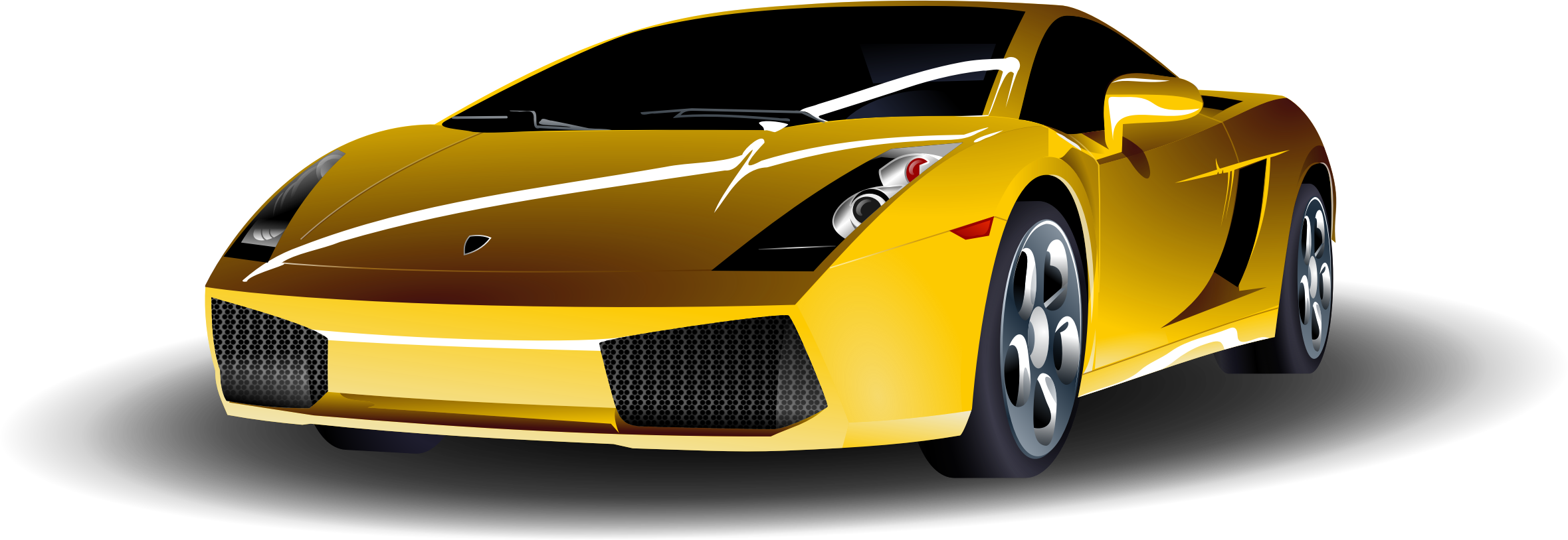 This Free Icons Png Design Of Yellow Sports Car (2360x814), Png Download