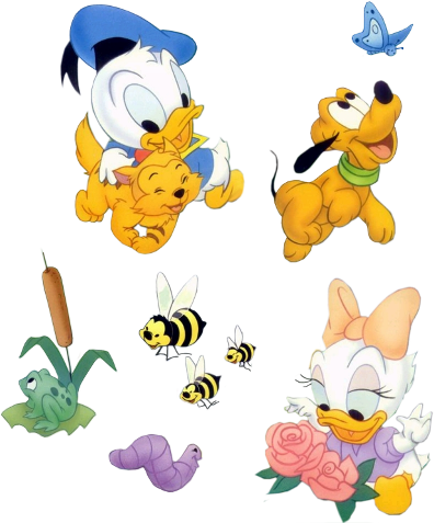 Discover Ideas About Disney Baby Princess - Baby Mickey / Minnie Mouse, Winnie, Goofy, Donald Duck (396x477), Png Download