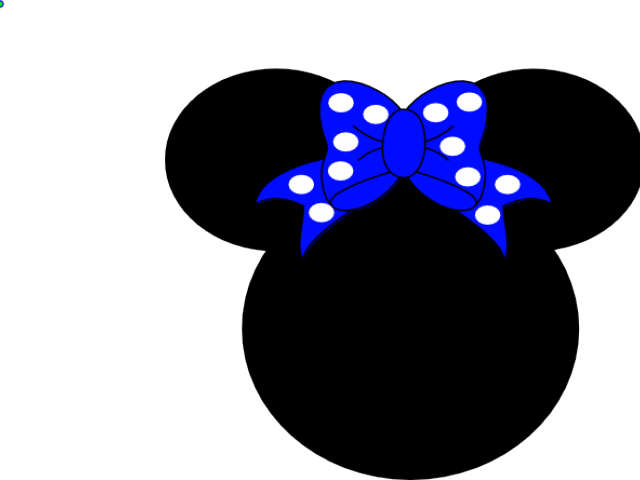 Minnie Mouse Clipart Blue - Minnie Mouse Blue Bow (640x480), Png Download