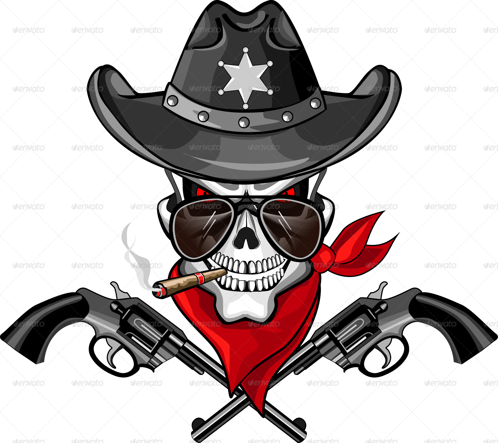 Sheriff Sheriff - Sheriff Skull (1676x1491), Png Download