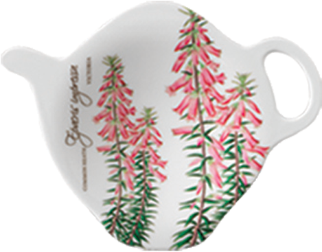 90118 Teabag Holder Floralemblems Pinkheath - Ashdene Floral Emblems Pink Heath Mug (500x500), Png Download