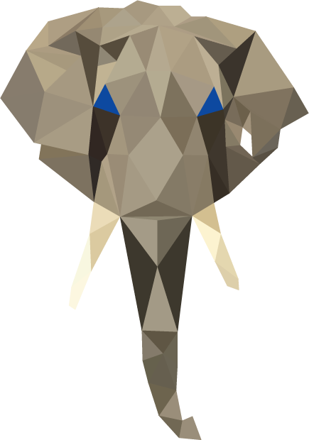 Polygon By Redanais On - Polygon Elephant Png (435x620), Png Download