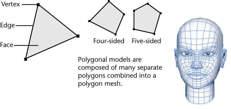 You Create Your 3d Polygonal Models Using Polygon Meshes - Polygonal Podeling (806x383), Png Download