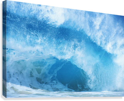Closeup Of Crashing, Blue Wave Canvas Print - Great Big Canvas Vince Cavataio Poster Print Entitled (428x350), Png Download