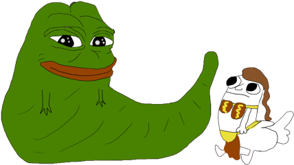Jabba The Pepe And Slave Dickbutt - Jabba The Hutt Pepe (500x256), Png Download