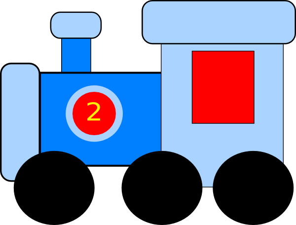 Train Clipart For Kid Png - Blue Train Clipart (600x456), Png Download