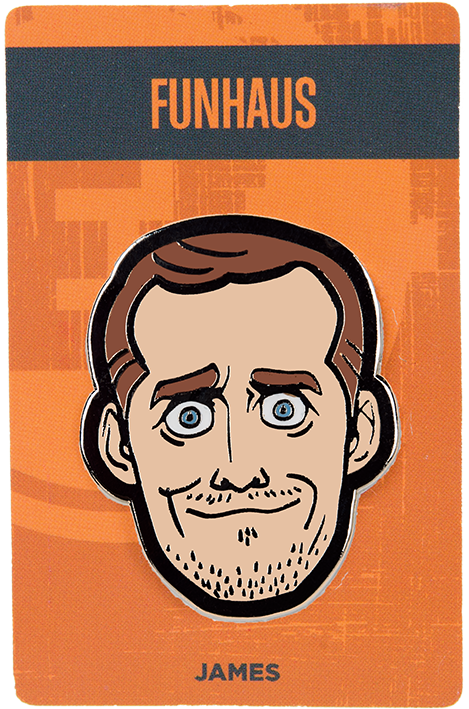 Funhaus James Enamel Pin Funhaus James Enamel Pin - Lapel Pin (800x800), Png Download