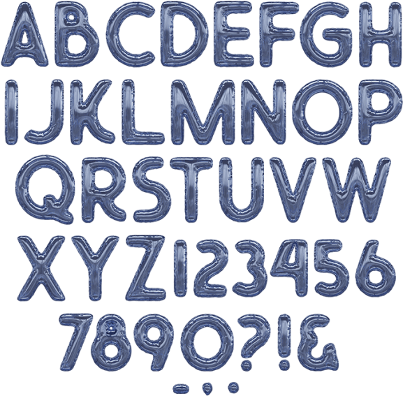 Blue Helium Font - Jungle Font Art (595x595), Png Download