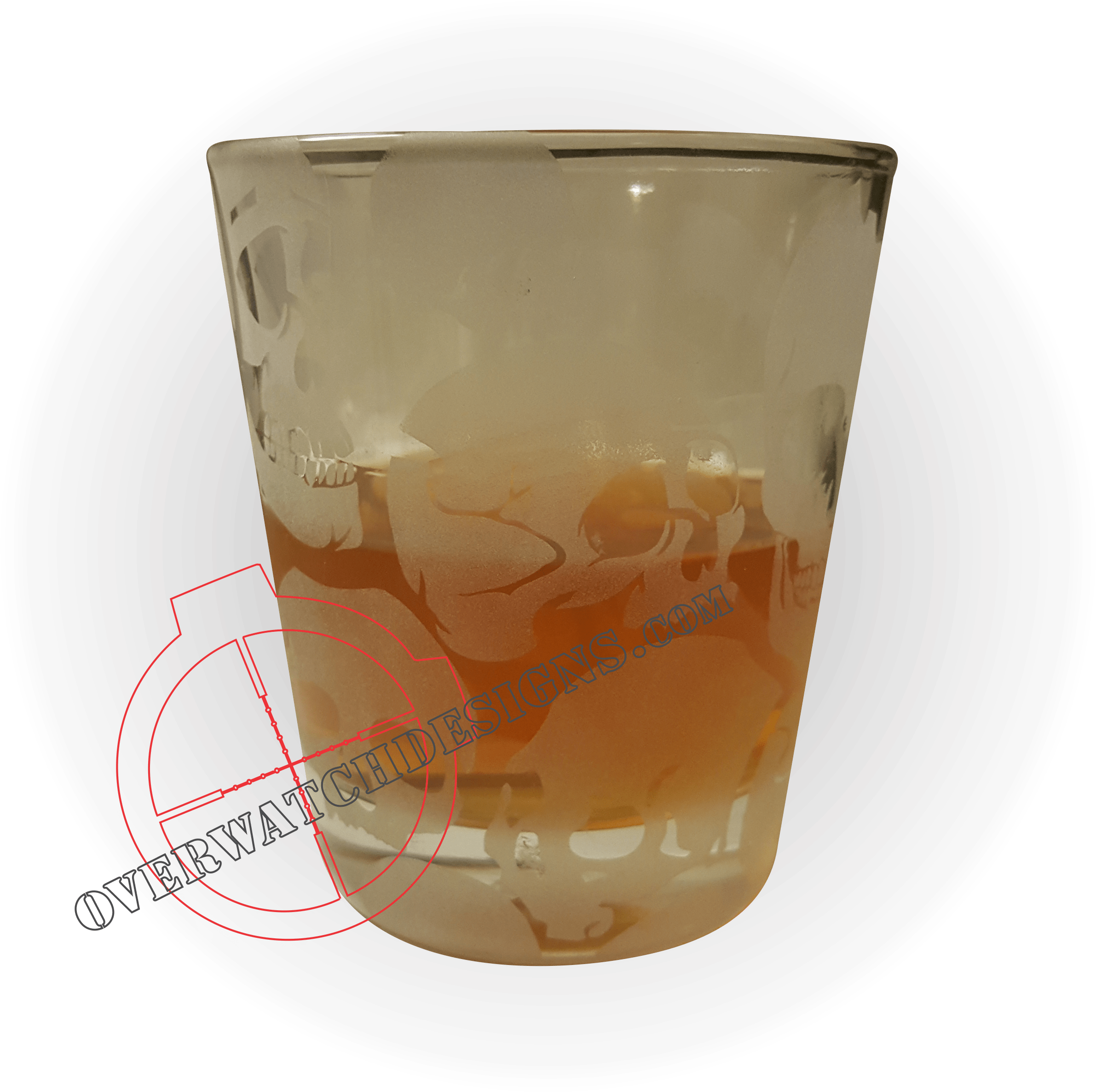 Skull Whiskey Glass - Whisky (2409x2396), Png Download