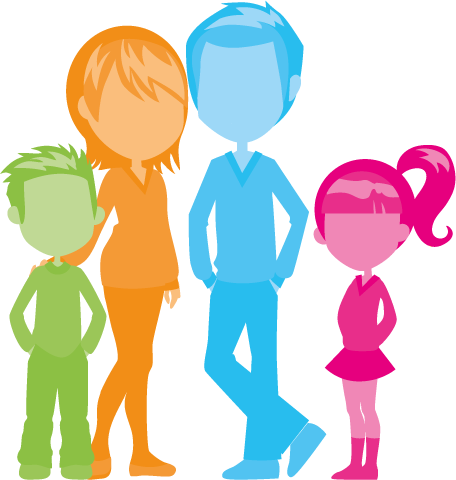 Familia Y Sociedad A Través De Programas Integrales, - Family Vector (456x480), Png Download