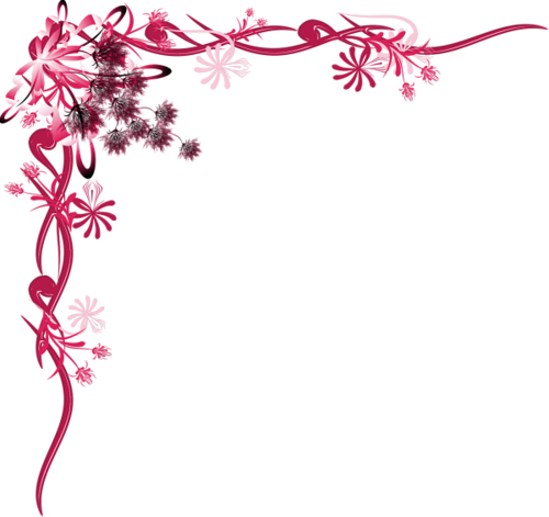Corner Border Png - Corner Png Of Flower (500x471), Png Download