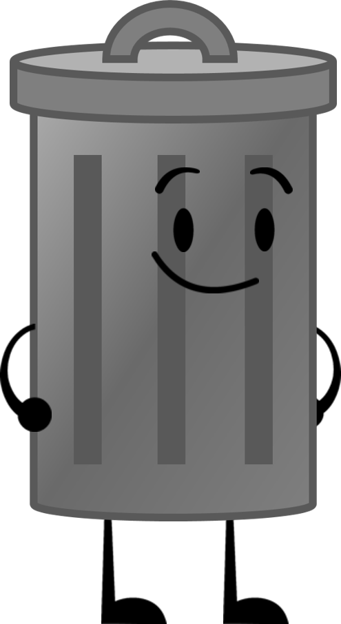 Trashcan - Waste Container (495x906), Png Download