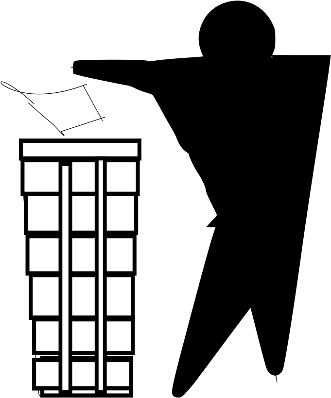 This Free Icons Png Design Of Throw Trash Into The (1697x2400), Png Download