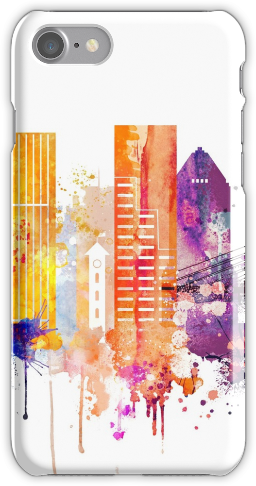 Portland Watercolor Iphone 7 Snap Case - Mobile Phone Case (750x1000), Png Download