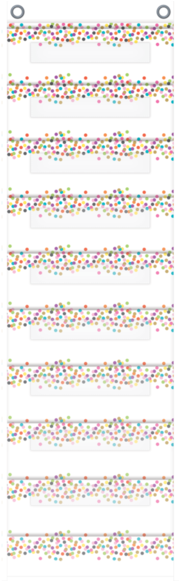 Confetti 10 Pocket File Storage Pocket Chart - Learning Centers In American Elementary Schools (580x580), Png Download