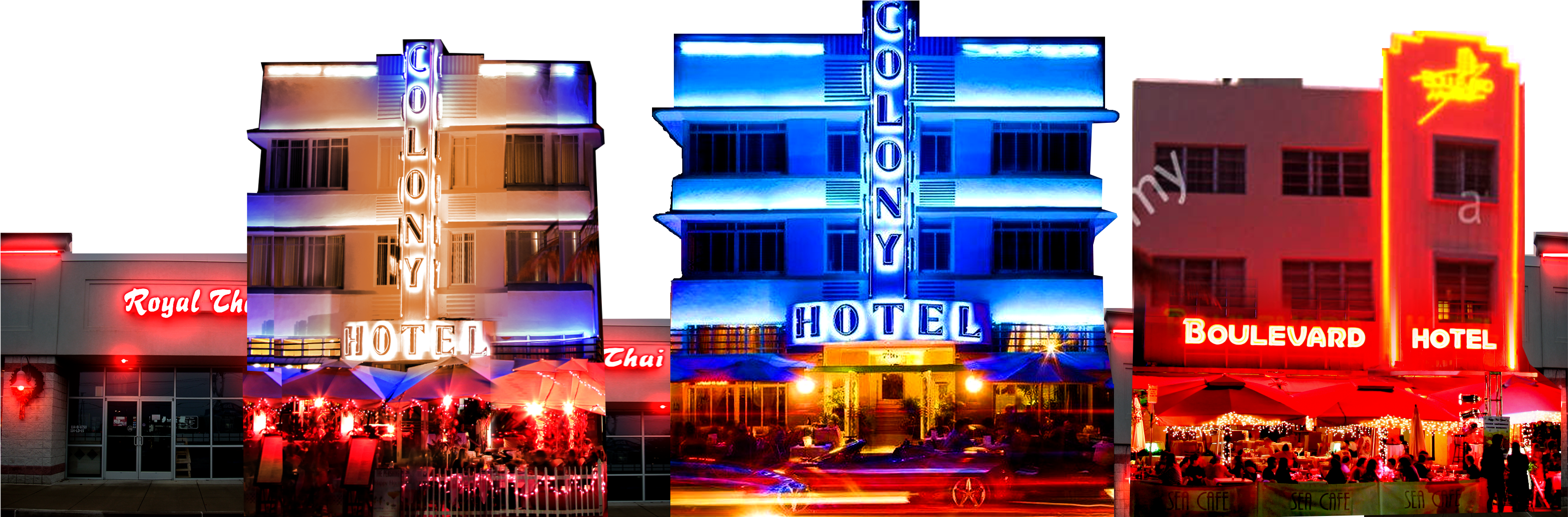 Colony Hotel (3240x1259), Png Download