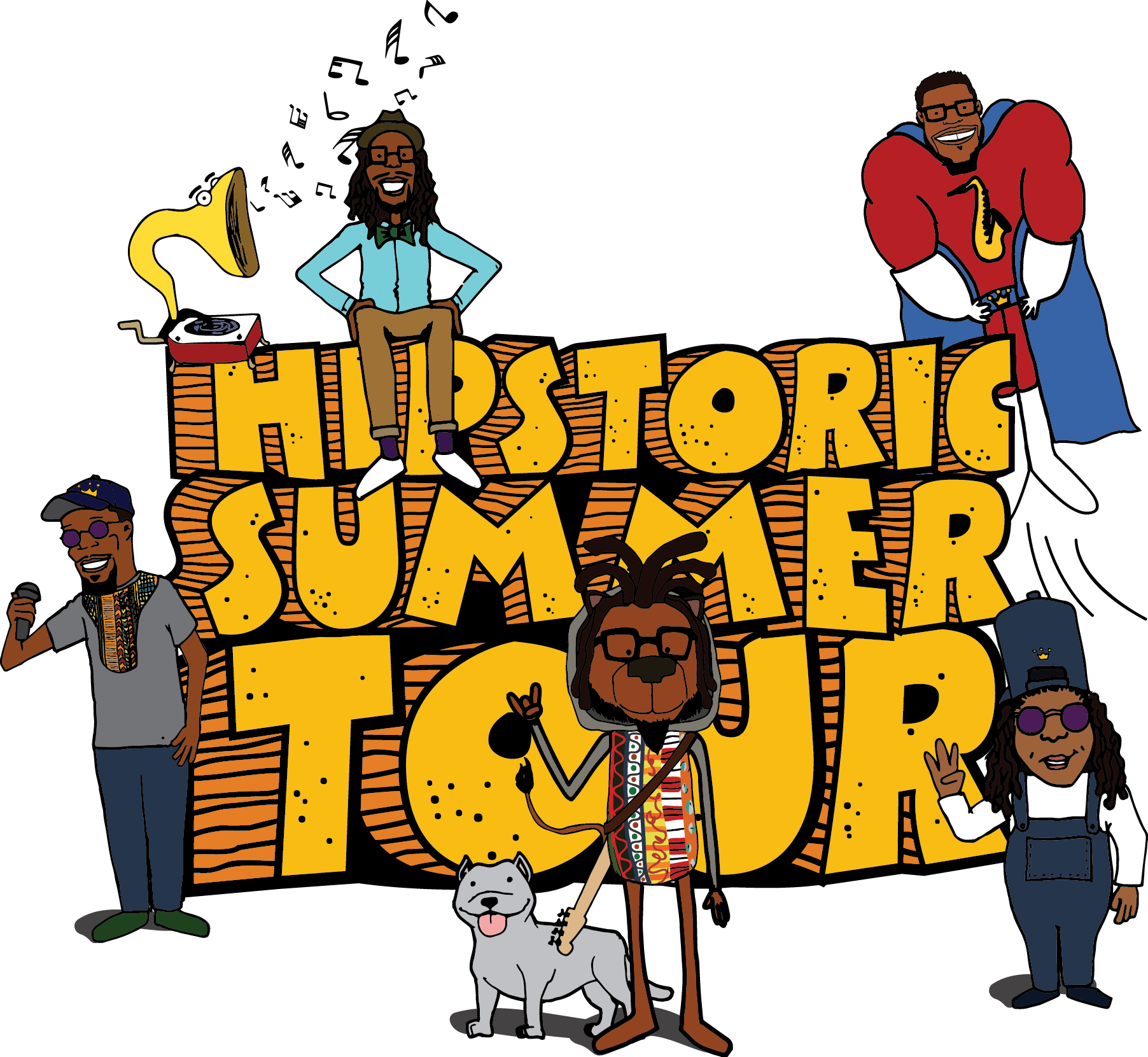 The Hipstoric Summer Tour Will Happen This July In - Cartoon (1804x1661), Png Download