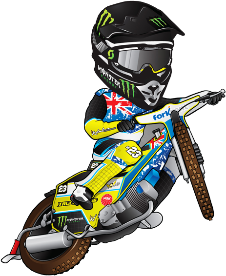 Chris Holder Racing Cartoon Logo - Speedway Cartoon (600x600), Png Download