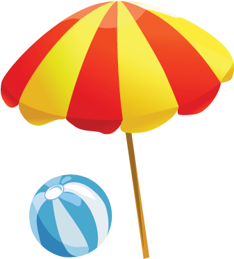 Baby Items On The Beach Clipart The Arts Media Gallery - Clip Art (527x455), Png Download