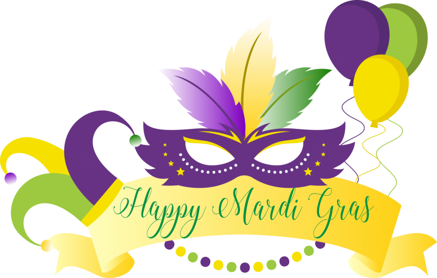 Graphic By%3a Mallory Labit - Happy Mardi Gras 2018 (900x573), Png Download